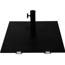 FiberBuilt Outdoor Umbrellas 20 Inch Square Black Steel Umbrella Base