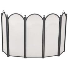 UniFlame 67 Inch Large Diameter Black Five Panel Fireplace Screen