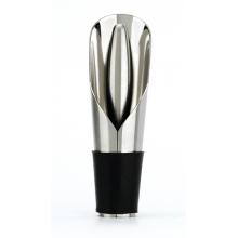 Outset Dripless Wine Pourer W/ Wood Stopper - Stainless Steel