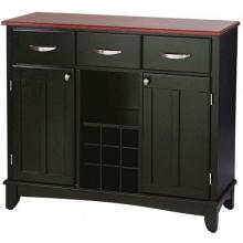 Home Styles Large Buffet Server With Wood Top - Medium Cherry/Black - 5100-0042