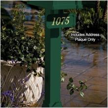 Keystone Series Standard Post Address Plaque - Forest Green