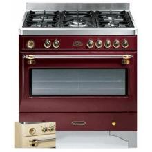 Fratelli Onofri Royal Chiantishire Dual Fuel Range, 120V - Cream/Brass
