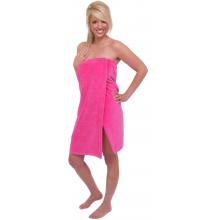 Terry Town Womens Tropical Terry Velour Spa Wrap Towel One Size Fits Most - Hot Pink