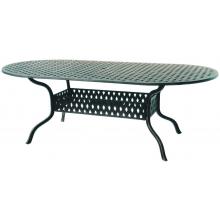 Darlee Series 30 Cast Aluminum Outdoor Patio Dining Table - 42 Inch X 86 Inch Oval - Antique Bronze