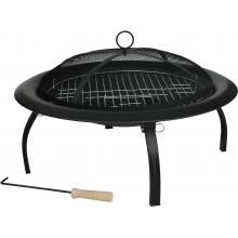 Fire Sense 29-Inch Folding Outdoor Fire Pit - Black