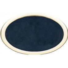 HouseMark Series Small Oval Address Plaque - Black W/ Polished Brass