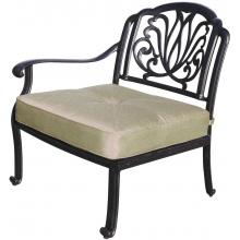 Darlee Elisabeth Cast Aluminum Outdoor Patio Sectional Right Arm Chair With Cushions - Antique Bronze