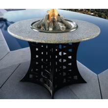 California Outdoor Concepts LaCosta Dining Height Fire Pit Table With Pebble Granite Top And Chocolate Brown Base