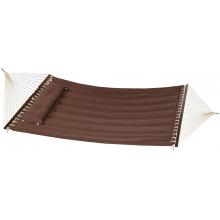 Bliss Hammocks Poly Quilted Hammock With Pillow - Cocoa Brown