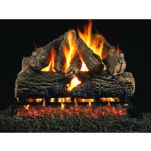 Peterson Real Fyre 24 Inch Charred Oak Log Set With Vented Natural Gas G4 Burner - Match Light