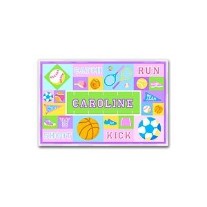 Olive Kids Personalized Laminate Placemat - Game On Girl
