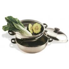 Stainless Oversized Skillet, Steamer and Cover Set