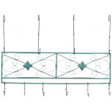 Old Dutch Hanging Beam Pot Rack 36x10 - Verdigris