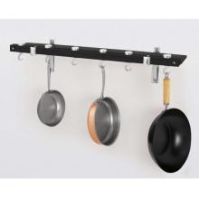 Concept Housewares CP40226 Dark Grey Wood Innovative 36-Inch Dual Track Wall Kitchen Rack