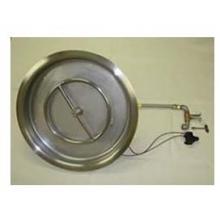 HPC 31 Inch Natural Gas Stainless Steel Fire Pit Kit With 24 Inch Burner And Push Button Ignition