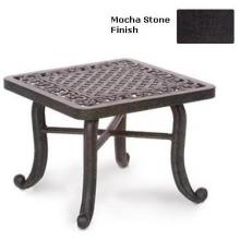 Meadow Decor Athena 22 X 22 (Inches) Cast Aluminum Side Table - Mocha Stone Finish