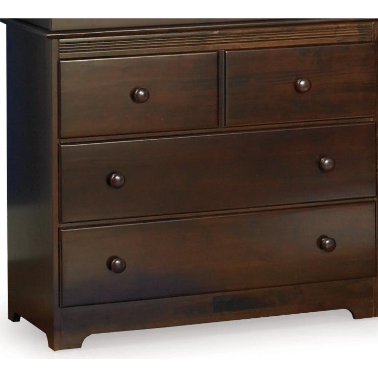 Atlantic Furniture Windsor 3 Drawer Changing Table Antique Walnut - 69144