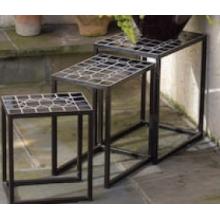 Alfresco Home Cognac Petite Rectangular Nesting Side Tables - Set Of 3