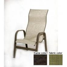 Bonaire Aluminum High Back Sling Dining Chair With Terra Frame And B0808 Fabric