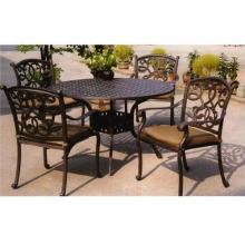 Darlee Santa Monica Cast Aluminum Patio Dining Set With Cushions - 48 Inch Round