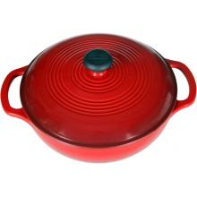 Lodge Dutch Ovens 3 Quart Island Spice Cast Iron Enamel Dutch Oven, Gradated Red - EC3D43