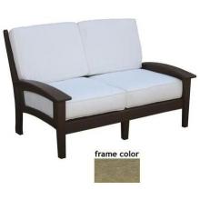 Eagle One Recycled Plastic Newport Love Seat With Cushions - Driftwood