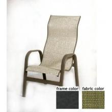 Bonaire Aluminum High Back Sling Dining Chair With Night Sky Frame And B0808 Fabric