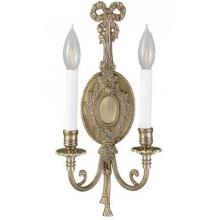 World Imports Wall Sconce Two Light Fixture In Honey Brass Finish - 2 Bulbs - 7380-82