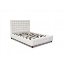 Diamond Sofa Zen Collection Eastern King Size Bonded Leather Tufted Bed - White
