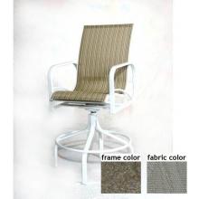 Sunnibay Aluminum Swivel Bar Height Sling Barstool With Scavo Bronze Frame And A0109 Fabric