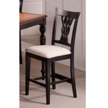 Hillsdale Embassy 24 Inch Non-swivel Counter Stool - Set Of 2 - Rubbed Black - 4808-825