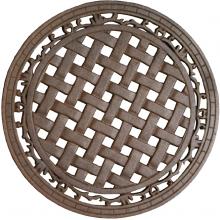 North Cape Resin Wicker End Table Insert - Cast Aluminum