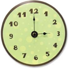 Trend Lab Wall Clock - Sage/Brown Dots