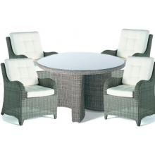 Domus Ventures Meadow Resin Wicker Dining Set - (4) 650202 (4) 610406 670328