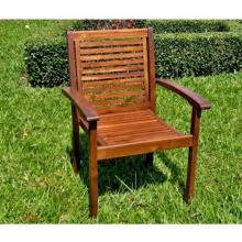 International Caravan Acacia Wood Contemporary Slatted Chair - Stain - VF-4203