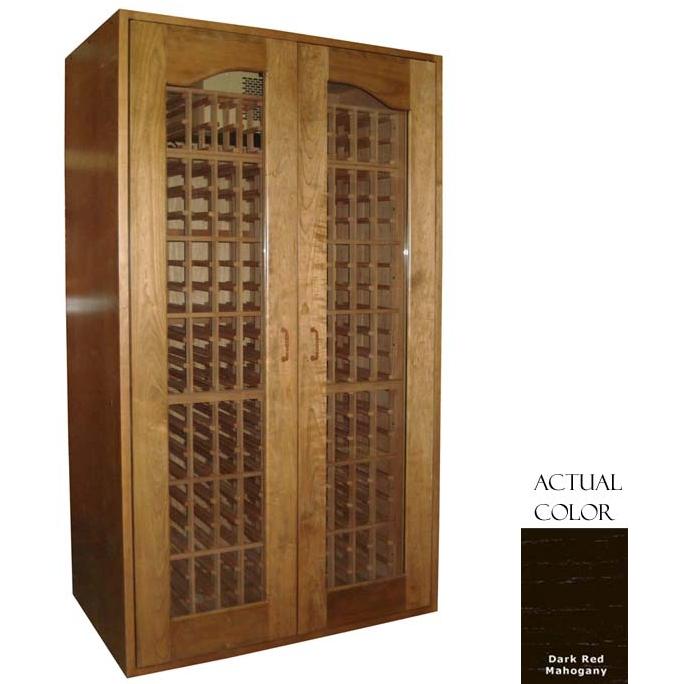 Vinotemp VINO-SONOMA410-DRM Sonoma 410 Bottle Wine Cellar - Glass Door / Dark Red Mahogany Cabinet