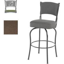 Garden Collection Bar Stool With Kokopelli Back - 34 Inch Seat - Golden Brown