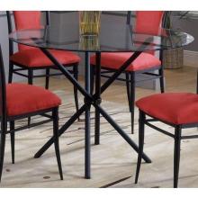 Hillsdale Cierra Casual Round Dining Table With Glass Top - Black - 4637dtb