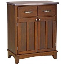 Home Styles Small Buffet Server With Stainless Steel Top - Medium Cherry - 5001-0073
