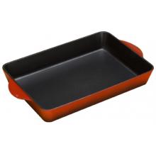 Lodge Roasters Cast Iron Enamel Roaster, Gradated Red - ECR43