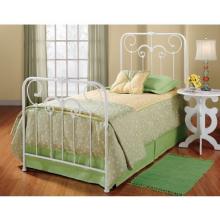 Hillsdale Lindsey White Metal Bed Set With Frame - Twin - 277BTWR