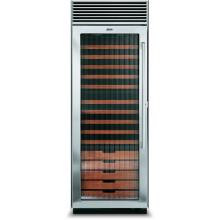 Viking DDWB301FL 150 Bottle Designer Series Built In Triple Zone Left Hinge Wine Cellar - Fluted Glass Door
