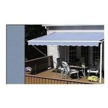 Sunsetter Pro Motorized Awning (11 Ft / Solid Smoke) With Traditional Laminated Fabric With Right Mounted Moter And Soffit Bracket