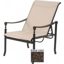 Suncoast Renaissance Sling Recliner - Mahogany Frame And Nougat Fabric