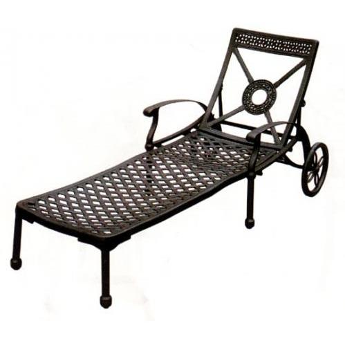 Darlee Monte Carlo Cast Aluminum Chaise Lounge With Cushions Darlee Monte Carlo Cast Aluminum Chaise Lounge With Cushions