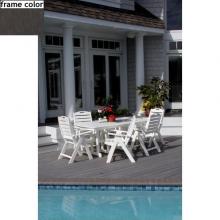 Poly-Wood Recycled Plastic Wood Nautical Patio Dining Set - 37 X 72 Rectangular