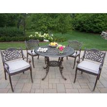 Oakland Living Mississippi 5 Piece Dining Set With Cushions - 42 Inch