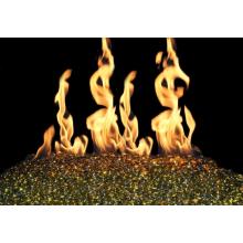Peterson Fyre Gems 16 Inch Moss See-Thru Vented Natural Gas Fire Gem Set With G45 Glass Burner - Match Light