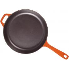 Lodge Skillets Cafe Cast Iron Enamel Skillet, Gradated Brown - EC11S83