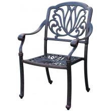 Darlee Elisabeth Cast Aluminum Outdoor Patio Dining Chair With Cushion - Antique Bronze
